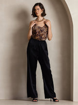[Svart] SilkSilky-SE 19Momme Silke Womens Pants 003,