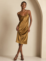 [Brun] SilkSilky-SE Spaghetti Strap Dress 004