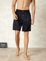 [Svart] SilkSilky-SE Men's Sleep Shorts 001