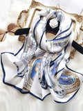 SilkSilky SE Rent Silke Scarf Blå 003