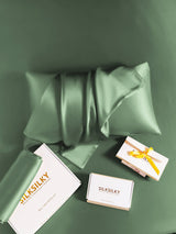 [Grågrön] SilkSilky-SE 30Momme Rent Silke Pillowcase 005