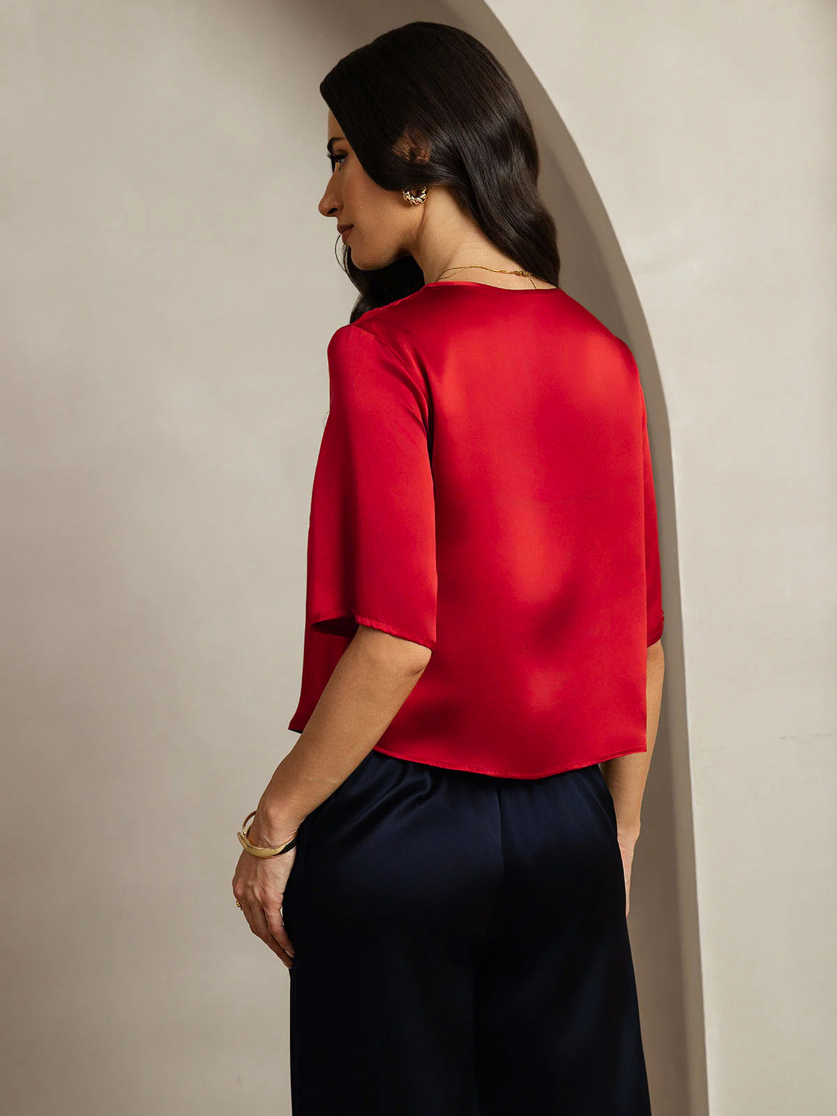 [Mörkröd] SilkSilky-SE Rent Silke Womens T-Shirt 002