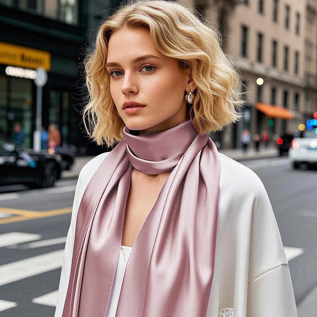 SilkSilky-SE Rent Silke Scarf Lavendel 001