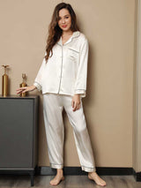 [Vit] SilkSilky-SE Long Sleeve Lapel Collar Dam Pyjama 004