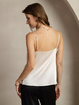 [Ljusgrå] SilkSilky-SE Spaghetti Strap Cowl Neck Cami Toppar 002