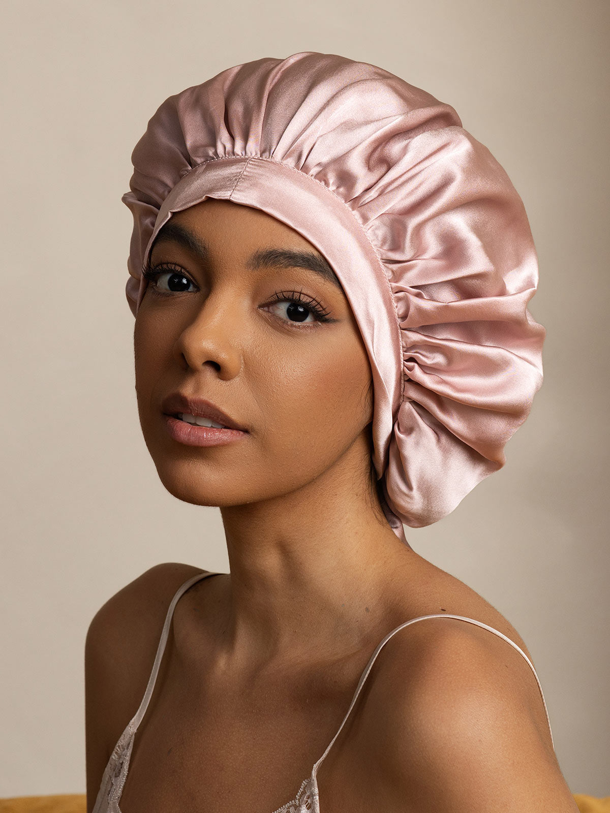 SilkSilky-SE Rent Silke Sleep Cap Rosa 003