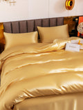 SilkSilky SE 19Momme Rent Silke Bedding Set Champagne 004