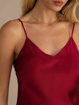 [Vin] SilkSilky-SE Spaghetti Strap V Neck Cami Toppar 004