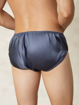 [Gråblå] SilkSilky-SE Rent Silke Mens Underwear 002