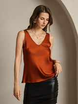 [Kola] SilkSilky-SE Sleeveless V Neck Cami Toppar 006