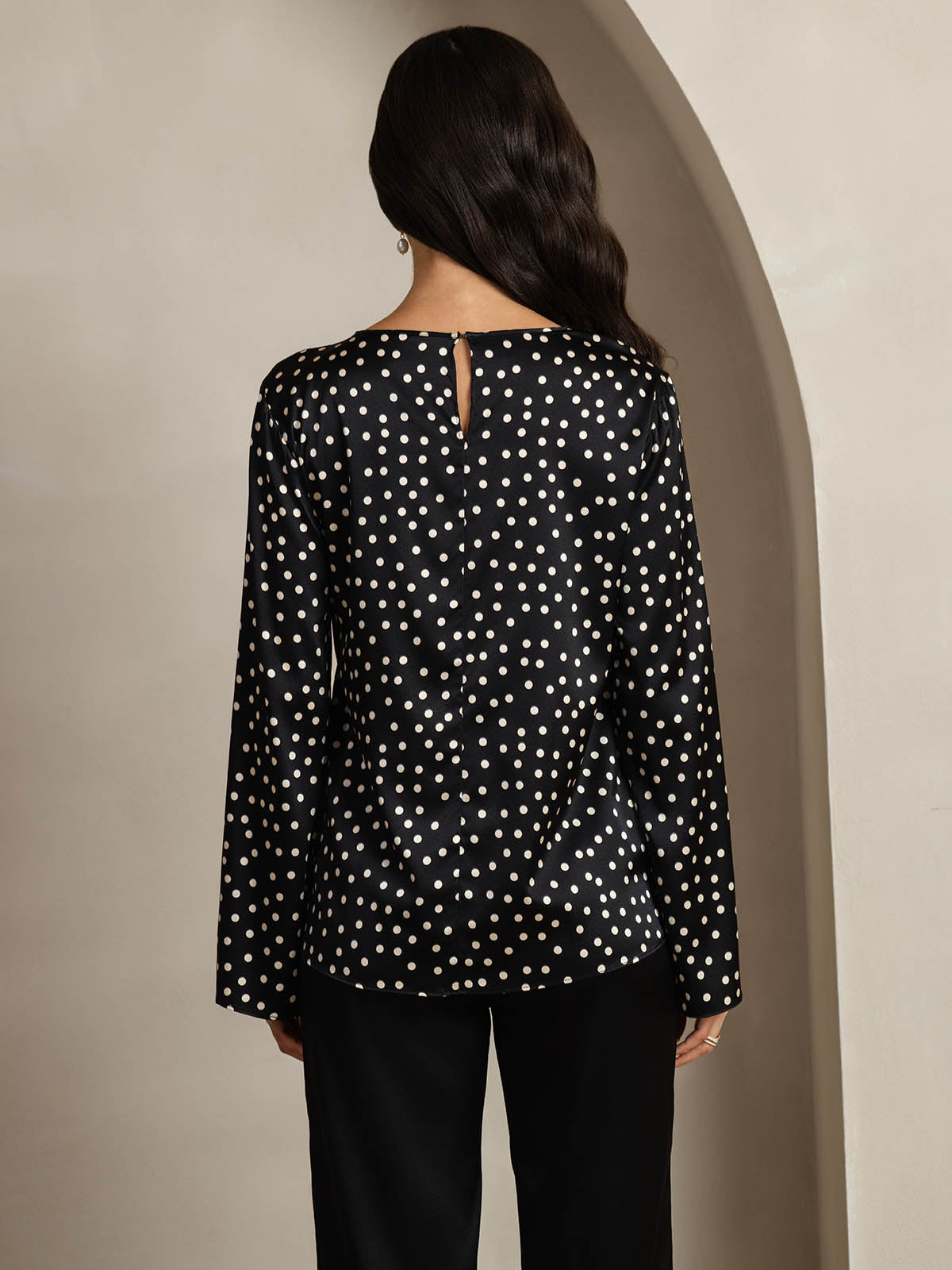 [Prickigt] SilkSilky-SE 19Momme Silke Womens T-Shirt 002