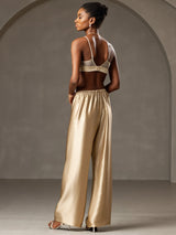 [Champagne] SilkSilky-SE 19Momme Silke Womens Pants 004,
