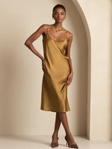 [Brun] SilkSilky-SE Spaghetti Strap Dress 003