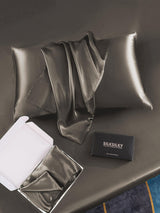 [Mörkgrå] SilkSilky-SE 30Momme Rent Silke Pillowcase 005