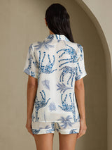 [Vit Giraff] SilkSilky-SE Short Sleeve Notch Collar Dam Pyjama 002