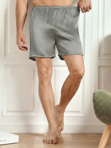 [Grågrön] SilkSilky-SE Men's Sleep Shorts 001