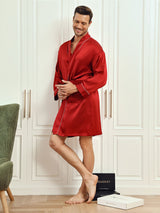 [Vin] SilkSilky-SE Rent Silke 3/4 Ärm Mens Robe 005