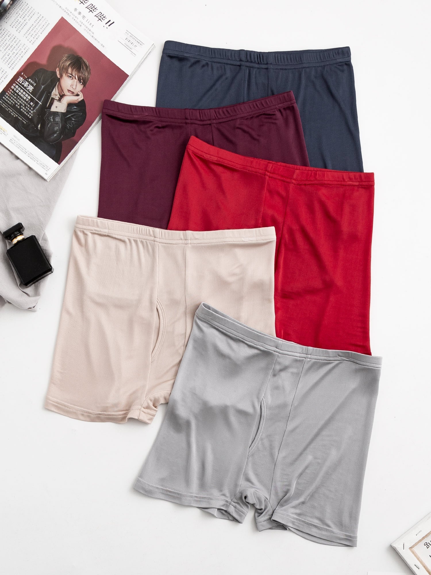 [Multi] SilkSilky-SE Silke Stickad Mens Underwear 003