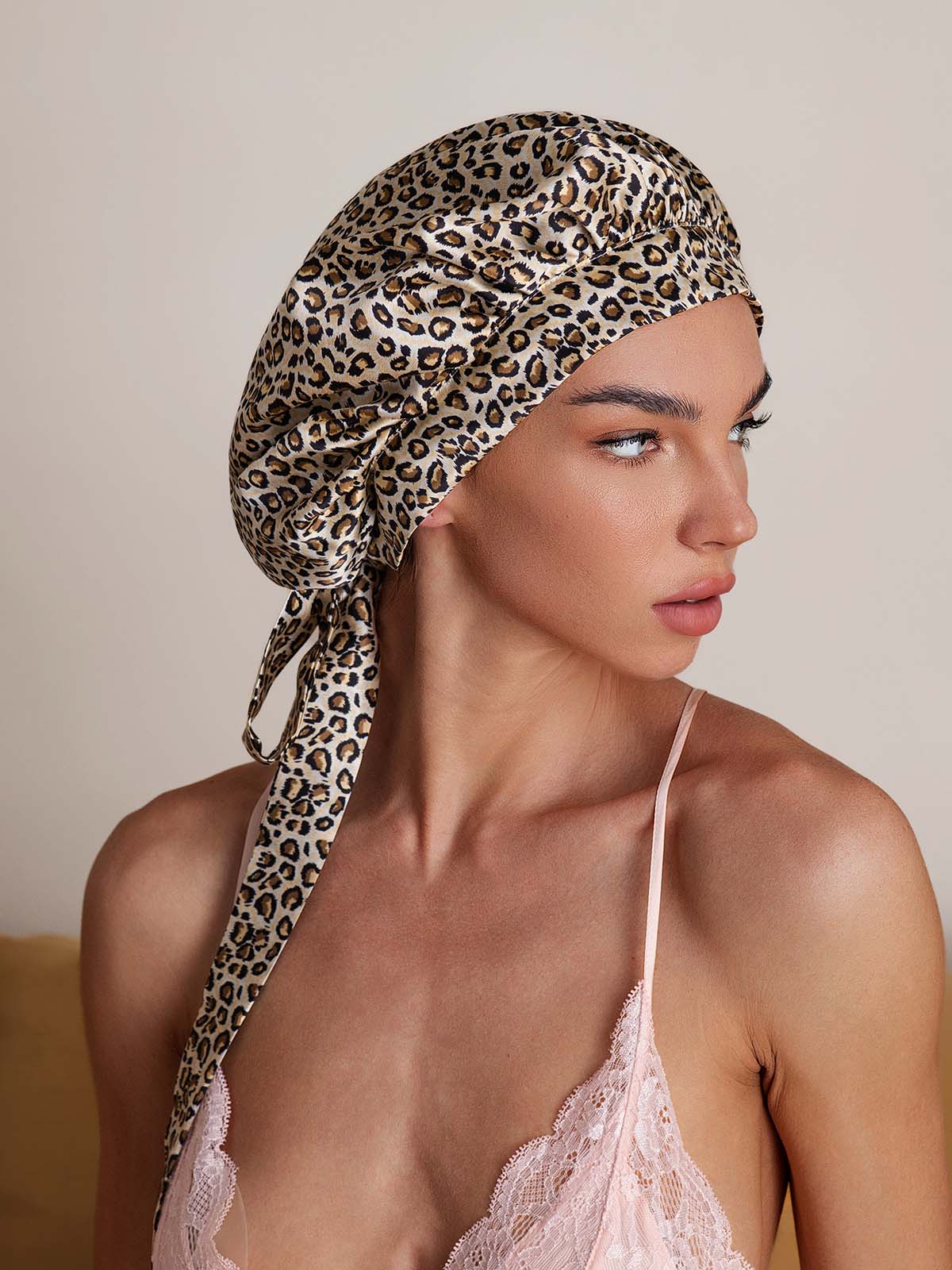 [Leopard] SilkSilky-SE Rent Silke Sleep Cap 005