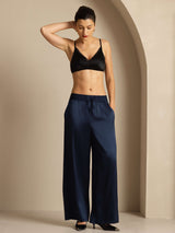 [Mörkblå] SilkSilky-SE 19Momme Womens Pants 007