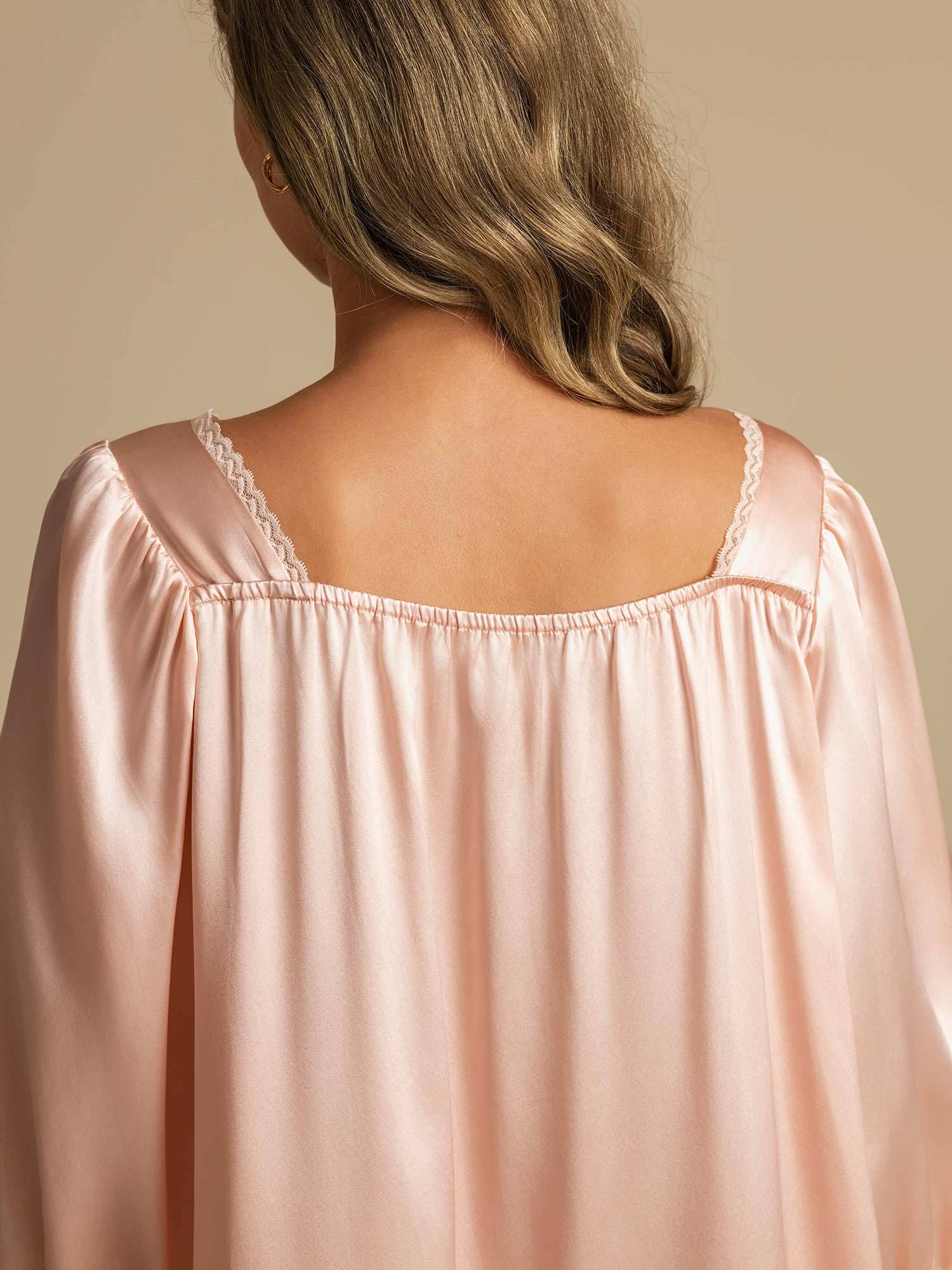 [Ljusrosa] SilkSilky-SE Rent Silke Nightgown 005