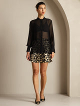 [Svart] SilkSilky-SE Rent Silke Womens Shirt 008