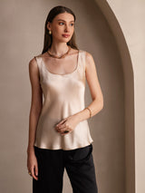 [Champagne] SilkSilky-SE Sleeveless Cami Toppar 005