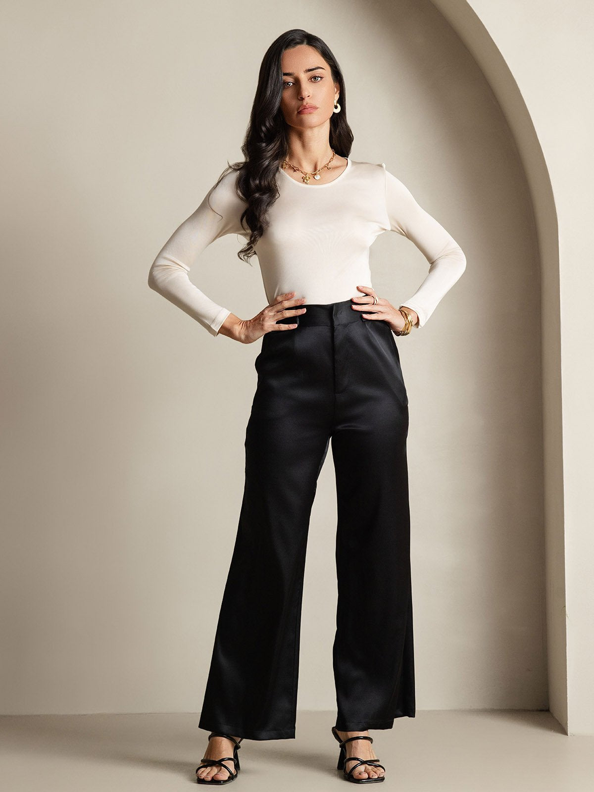 [Beige] SilkSilky-SE Silke Womens T-Shirt 008