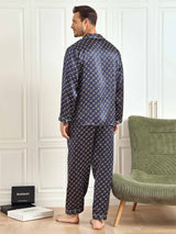 [Marin Kedja] SilkSilky-SE Long Sleeve Lapel Collar Herr Pyjama 003