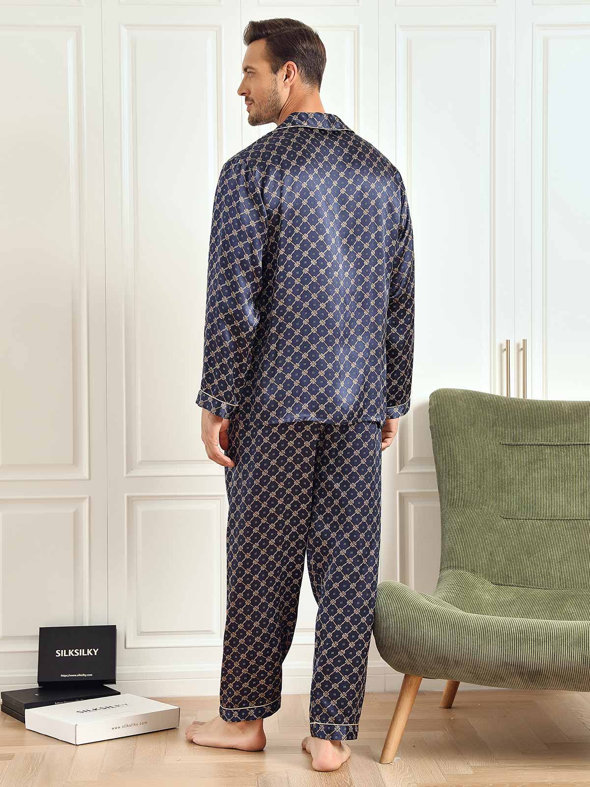 [Marin Kedja] SilkSilky-SE 19Momme Rent Silke Mens Pajamas 003