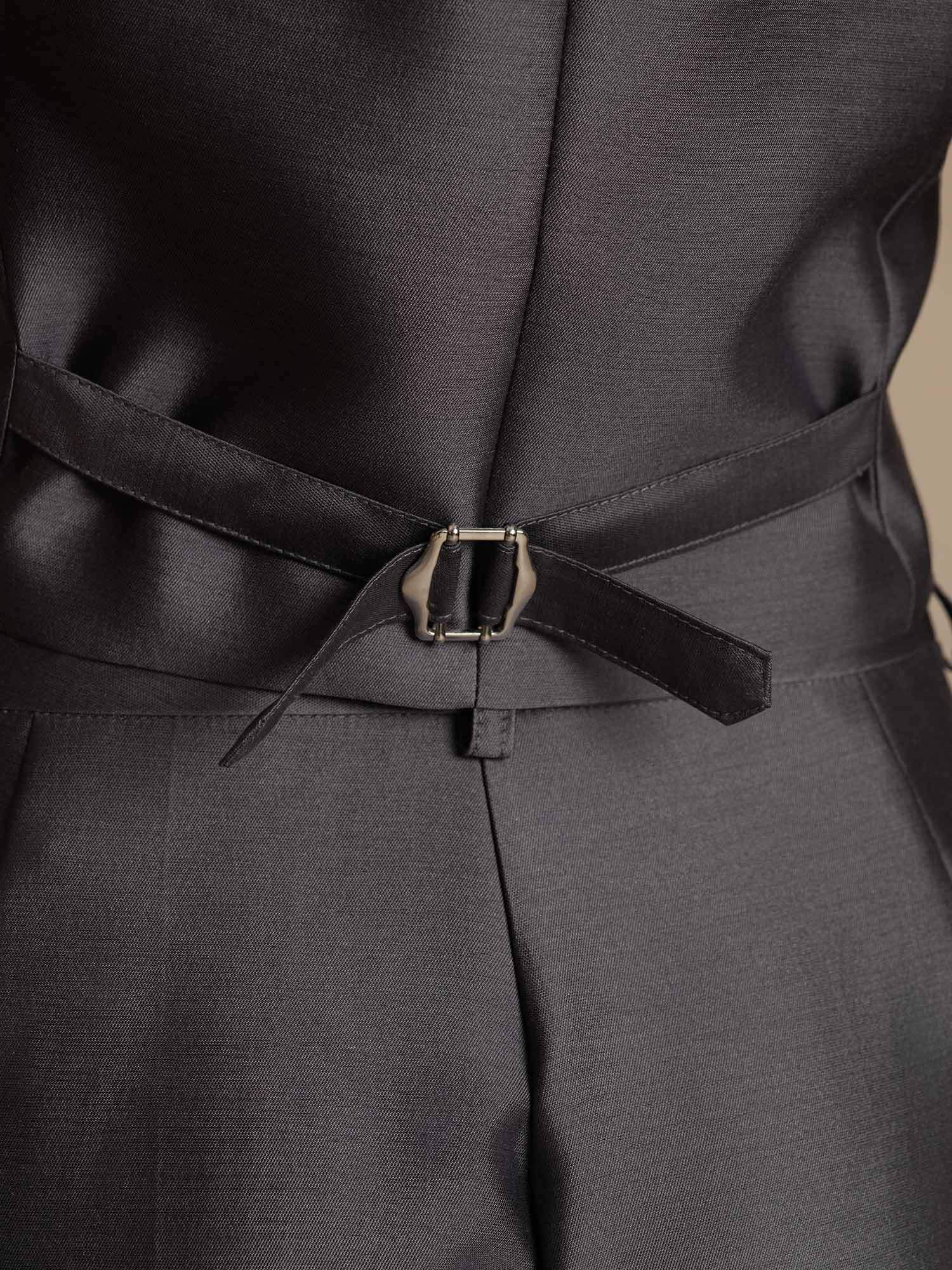 [Grå] SilkSilky-SE 32Momme Silk-Wool Blend Womens Vest 005,