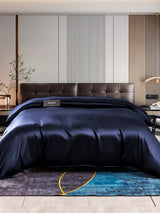 [Mörkblå] SilkSilky-SE 22Momme Duvet Covers 001