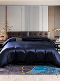 SilkSilky SE 22Momme Rent Silke Duvet Cover Mörkblå 001