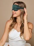 SilkSilky-SE 19Momme Rent Silke Eye Mask Mörkgrön 004