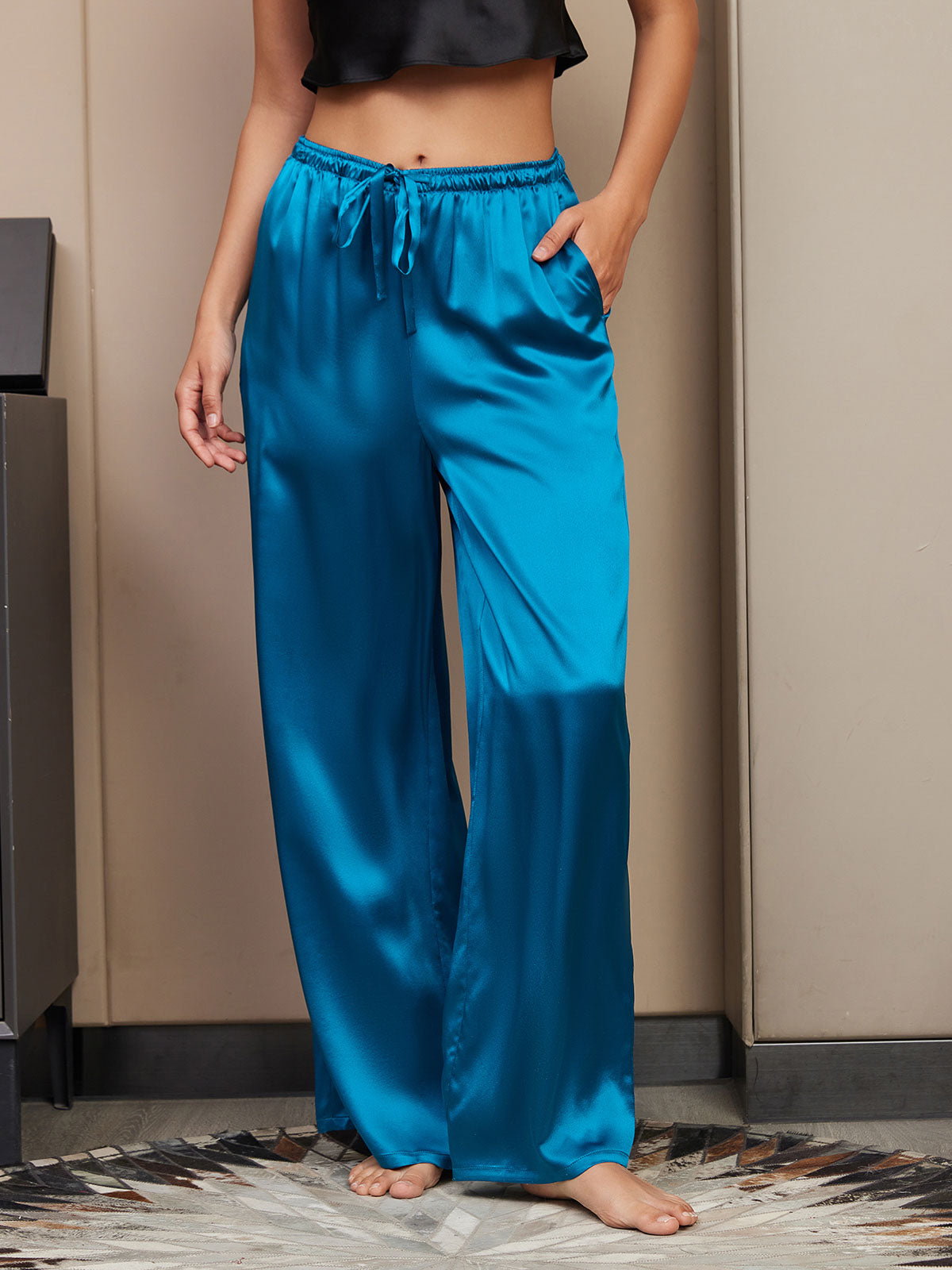 [Kungsblått] SilkSilky-SE Rent Silke Womens Pants 003