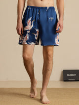 [Mörkblå] SilkSilky-SE 19Momme Mens Sleep Bottoms 003
