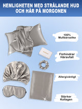 [Grå] SilkSilky-SE 19Momme Rent Silke Pillowcase Set 002