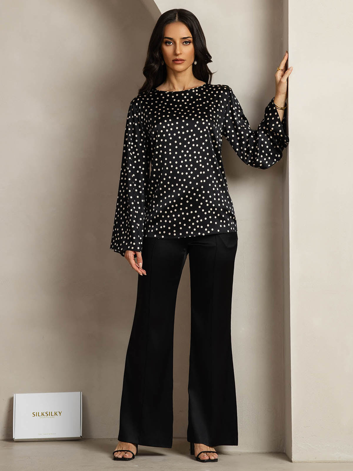 [Prickigt] SilkSilky-SE 19Momme Silke Womens T-Shirt 003