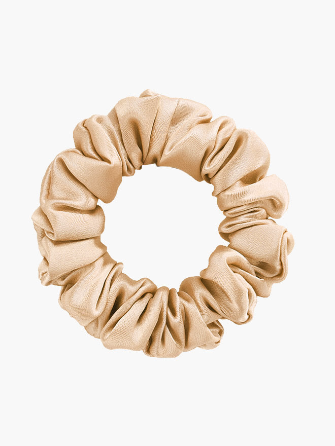 SilkSilky SE 19Momme Rent Silke Scrunchie Champagne 004