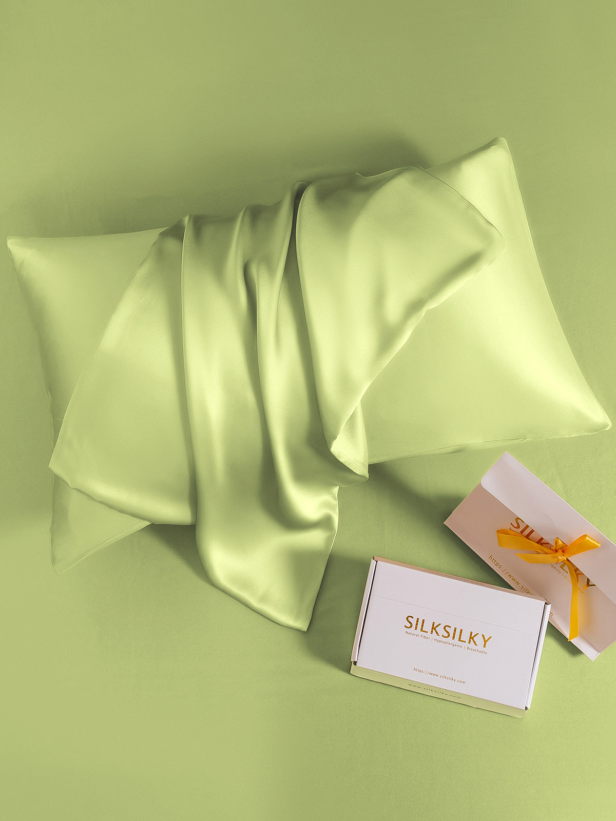 [Mintgrön] SilkSilky-SE 19Momme Rent Silke Pillowcase 005