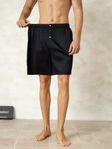 [Svart] SilkSilky-SE Men's Sleep Shorts 005