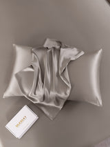 [Grå] SilkSilky-SE 22Momme Rent Silke Pillowcase 003