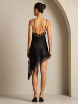 [Svart] SilkSilky-SE Rent Silke Dress 002