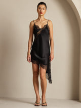 [Svart] SilkSilky-SE Rent Silke Dress 001