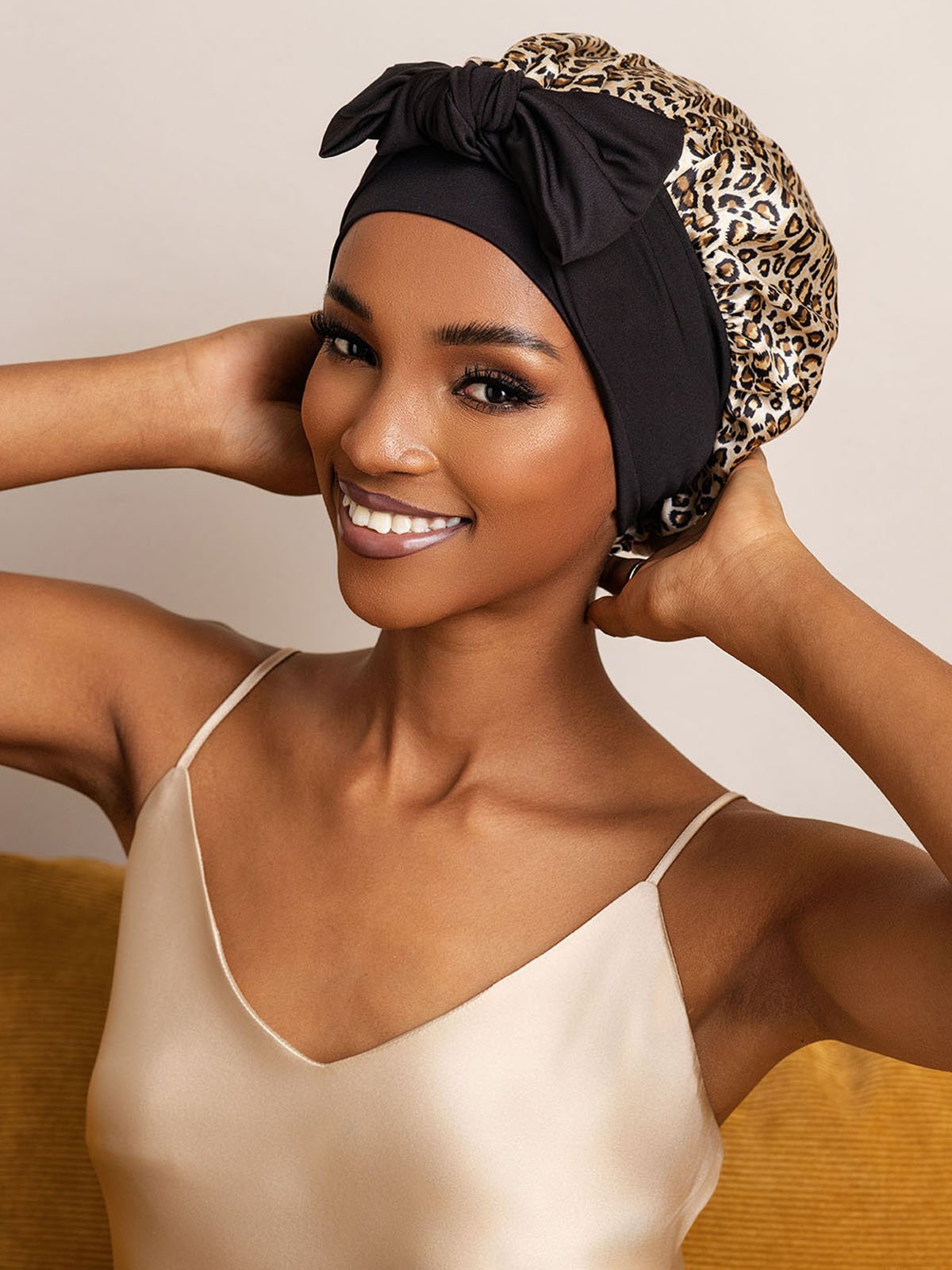 SilkSilky-SE Rent Silke Sleep Cap Leopard 005