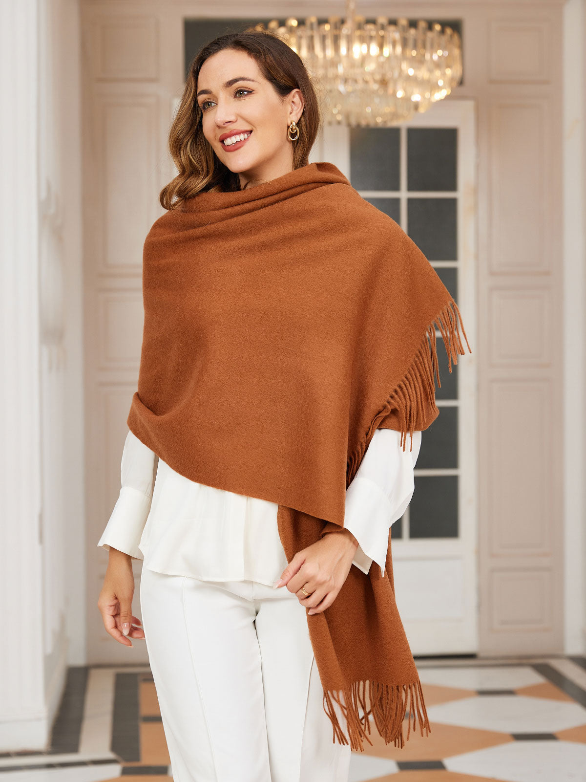 [Brun] SilkSilky-SE Ull Scarf 001