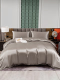 SilkSilky SE 25Momme Rent Silke Bedding Set Grå 002