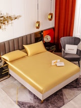 [Champagne] SilkSilky-SE 19Momme Bäddset 001