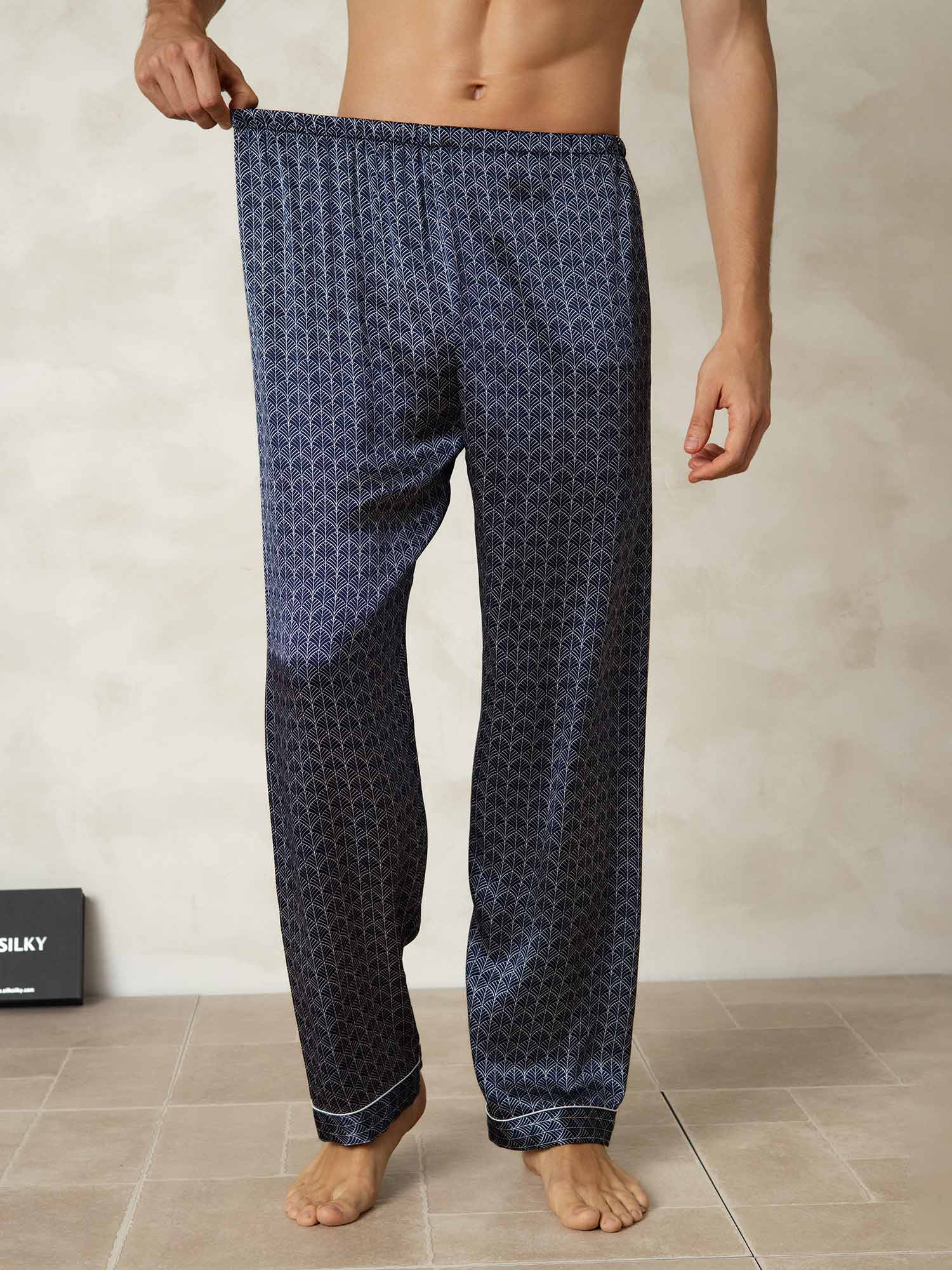 [Marin Ginkgo] SilkSilky-SE Rent Silke Mens Sleep Bottoms 003