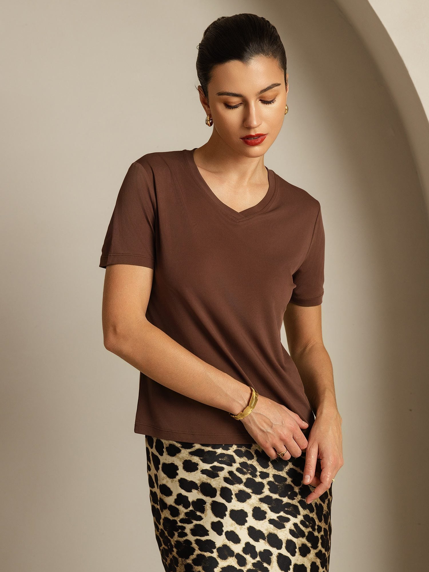 [Kaffe] SilkSilky-SE Rent Silke Womens T-Shirt 006